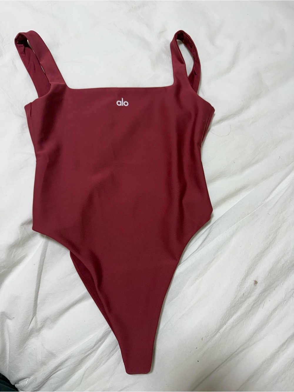 ALO Yoga woman  Burgundy One-Piece Swimsuit